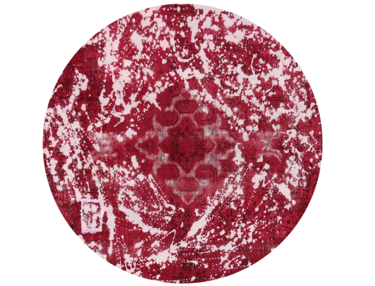 Rojo Persa Alfombra vintage 203 x 203 cm