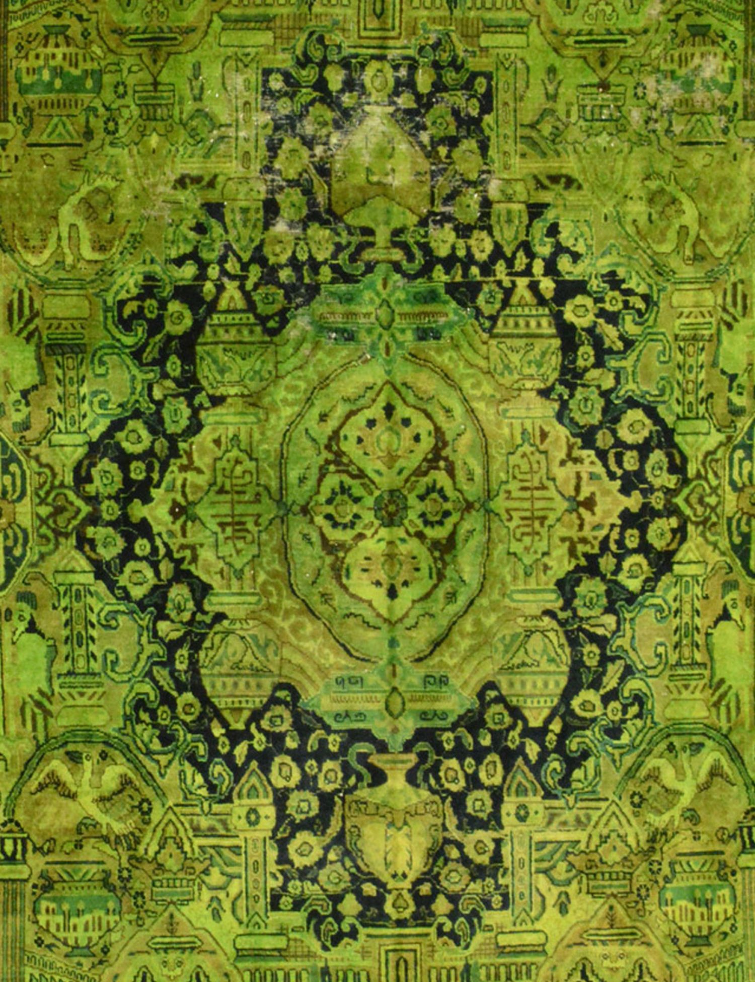 Vintage Teppich  grün <br/>342 x 276 cm