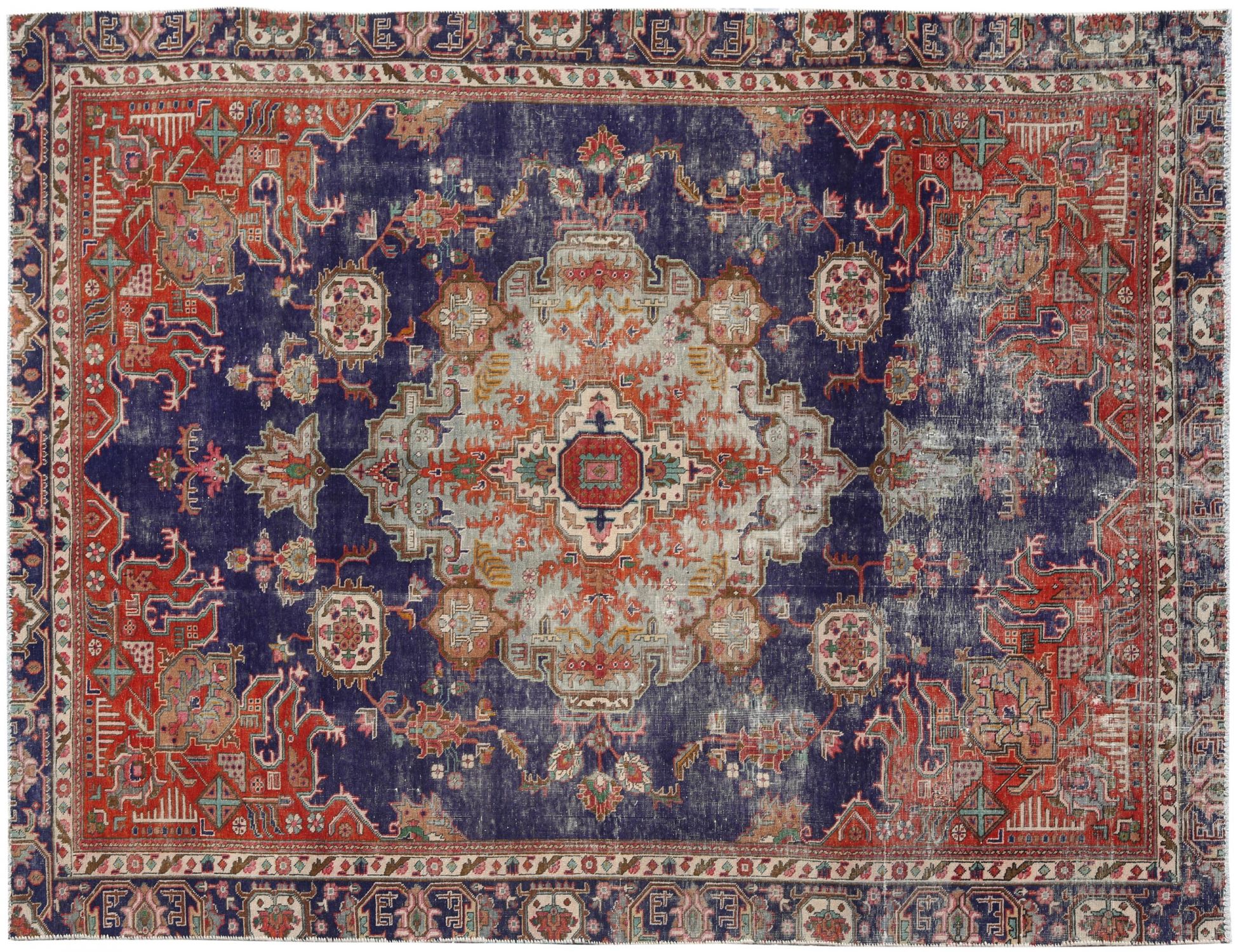 Retro  blå <br/>301 x 204 cm