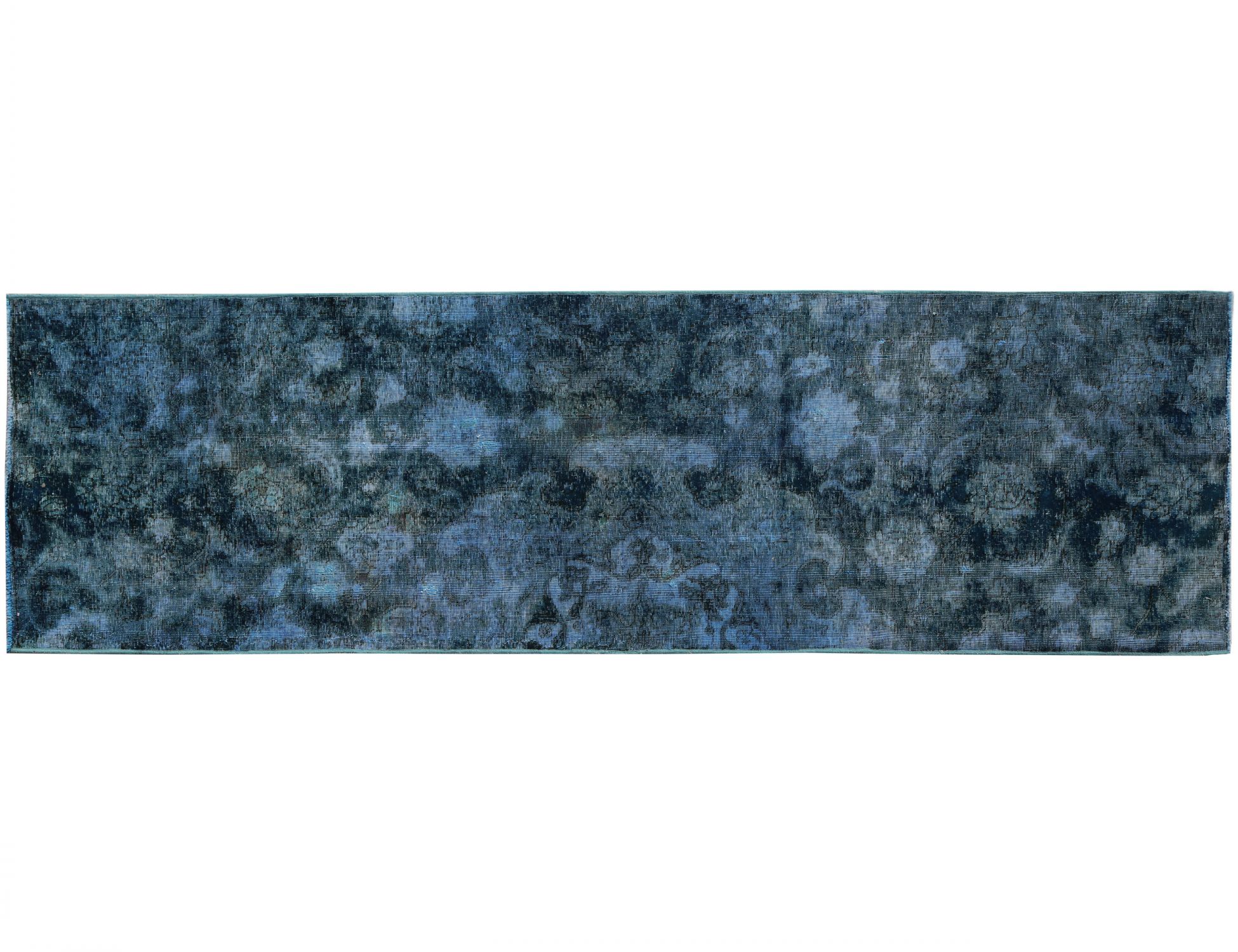 Overdyed Carpet  blue <br/>318 x 92 cm