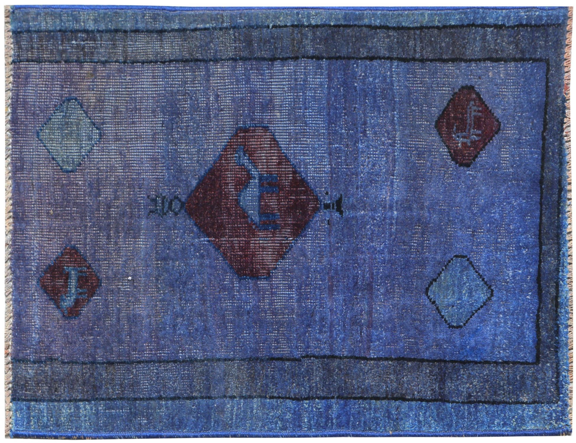 Tappeto Vintage  blu <br/>100 x 66 cm