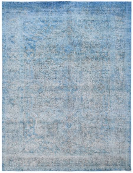 Vintage Flachgewebteppich Handarbeit Modern Baumwollrücken Jaquard Blau 80X150cm 
