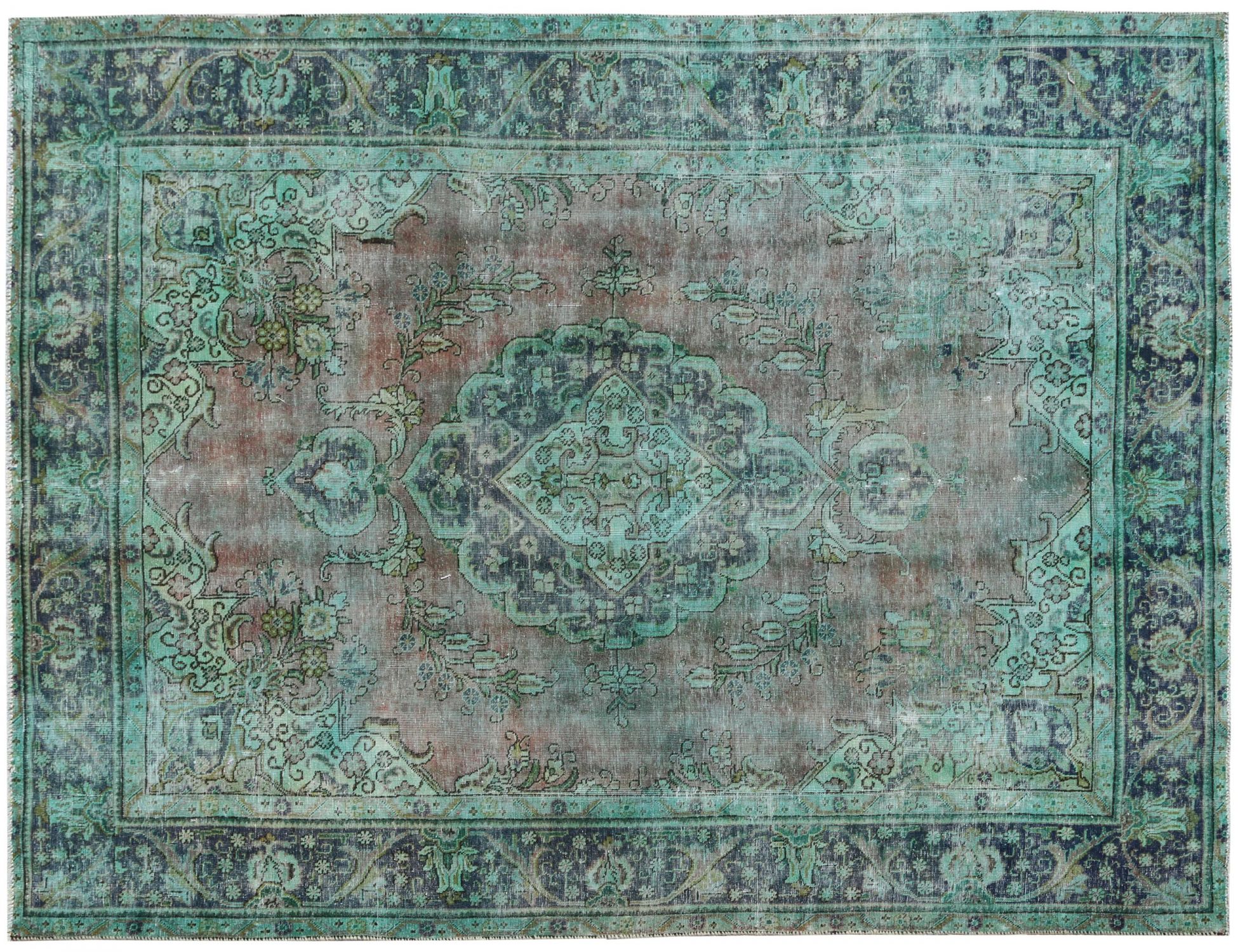 Vintage rug  green  <br/>322 x 249 cm