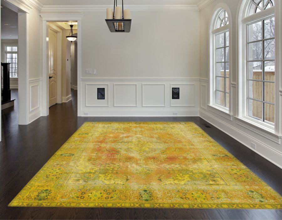 Vintage rug Yellow