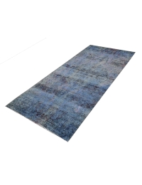 Blu Persiano Tappeto Vintage 255 x 118 cm - view 1