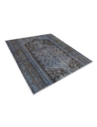 Blu Persiano Tappeto Vintage 137 x 123 cm - view 1