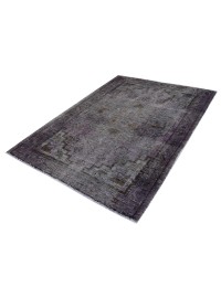 Gris Persa Alfombra vintage  123 x 95 cm