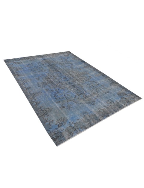 Blå Tyrkiet Vintage Tæppe  288 x 150 cm