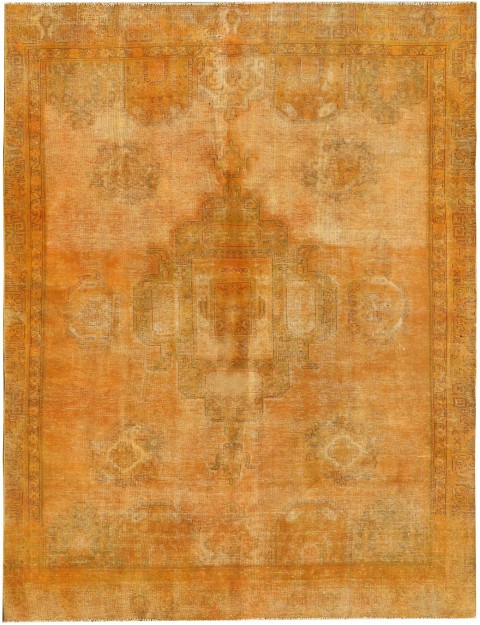 Orange Persien Vintage Perserteppich 367 x 240 cm