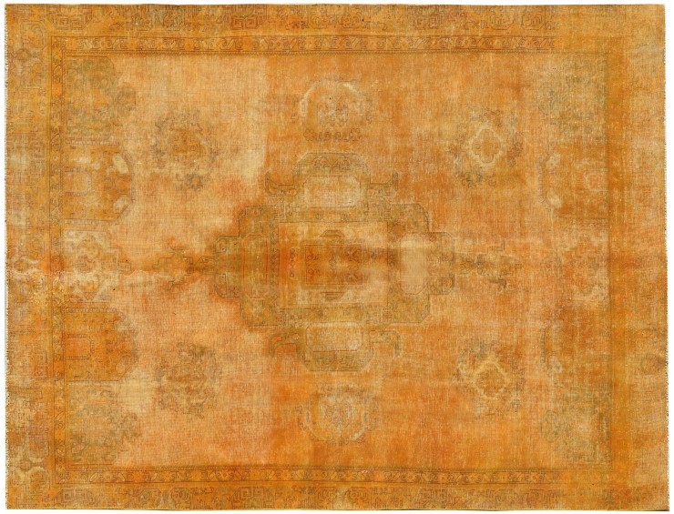 Orange Persien Vintage Perserteppich 367 x 240 cm
