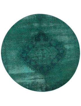Round Vintage Carpet  green  <br/>130 x 130 cm