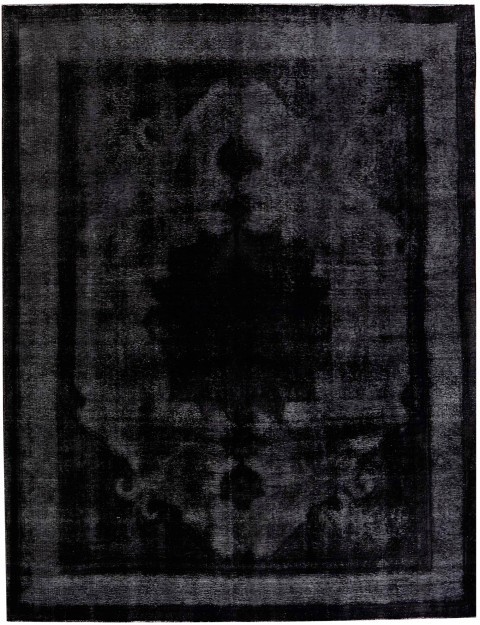 Schwarz Persien Vintage Perserteppich 382 x 308 cm