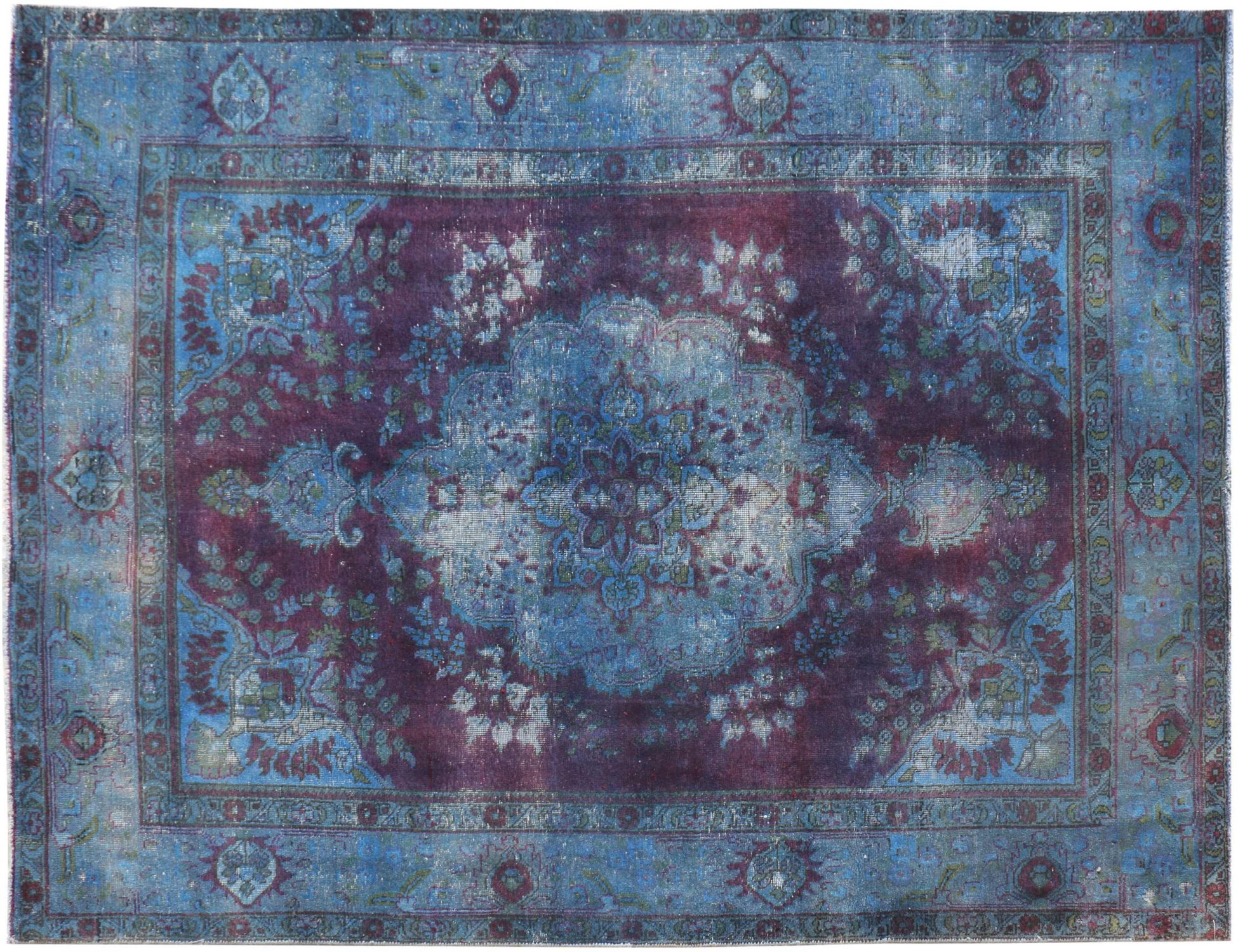 Tappeto Vintage  blu <br/>222 x 198 cm
