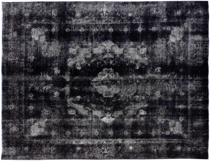 Schwarz Persien Vintage Perserteppich 385 x 288 cm