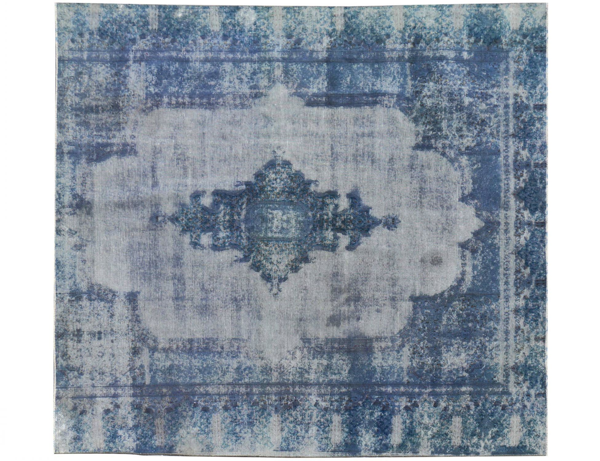 Quadrat Vintage Perserteppich  blau <br/>270 x 242 cm