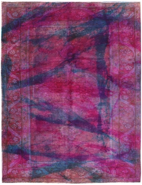 Multifarvet Persien Vintage Tæppe 288 x 130 cm