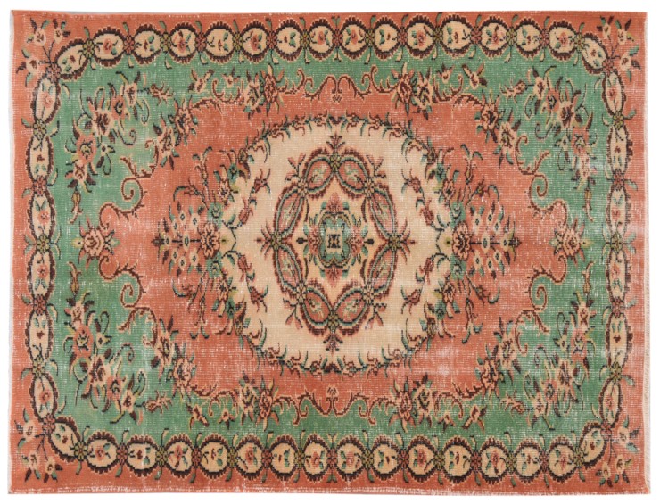 Verde Turco Tappeto Vintage 253 x 159 cm