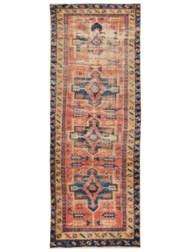 Beige Persien Vintage Teppich 325 x 86 cm