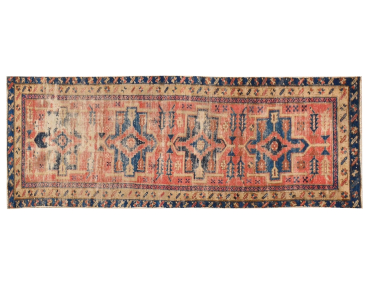 Beige Persa Alfombra vintage 325 x 86 cm