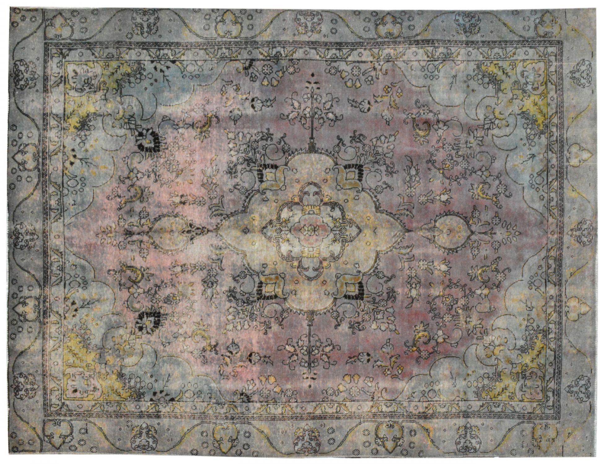 Tappeto Vintage  grigo <br/>370 x 276 cm