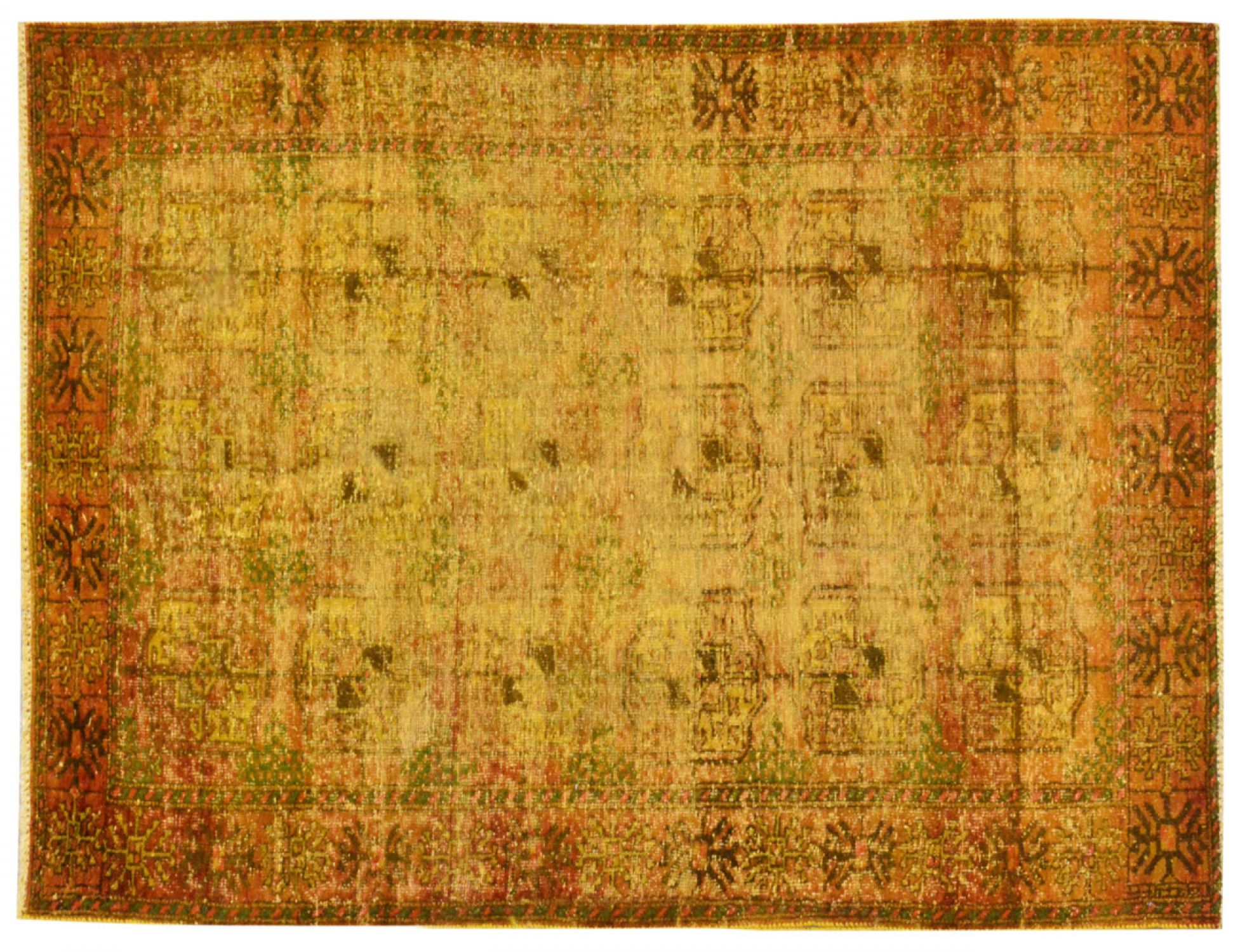 Tappeto Vintage  giallo <br/>207 x 116 cm