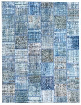 Patchwork Carpet 297 X 257 blue