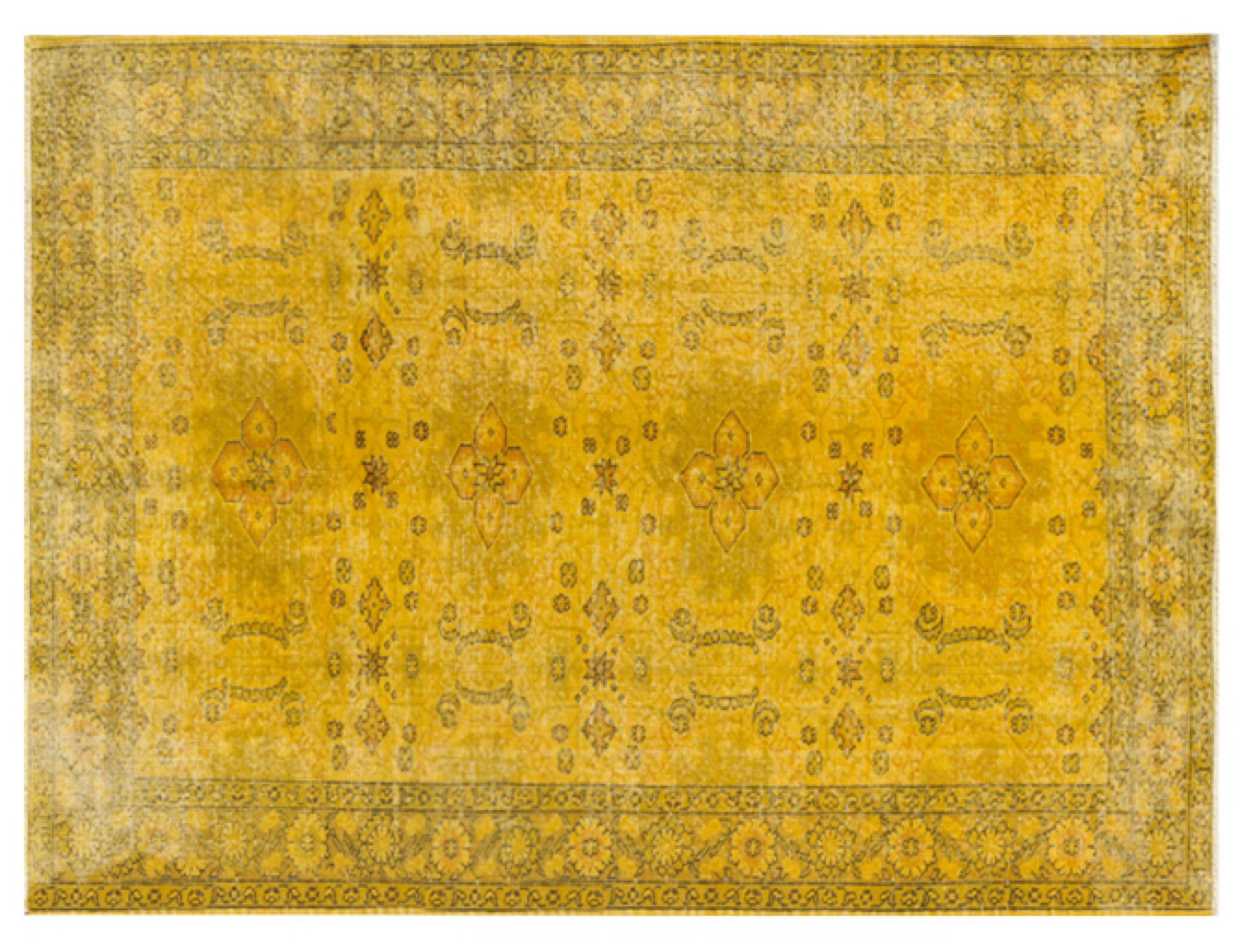  Vintage Tapis  jaune <br/>251 x 167 cm