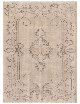 Beige Turkije Vintage Tapijt 212 x 116 cm