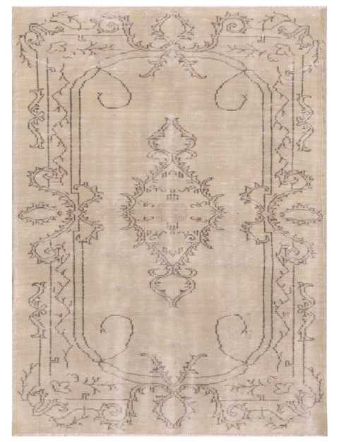 Beige Turquía Alfombra vintage 212 x 116 cm