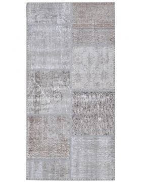 Patchwork Carpet 157 X 79 harmaa