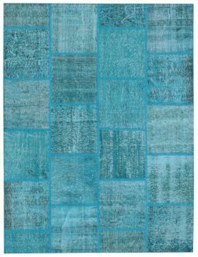 Patchwork Carpet 198 X 158 blue