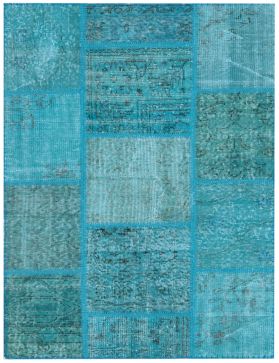 Patchwork Carpet 157 X 100 sininen