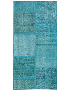Patchwork Carpet 160 X 80 sininen