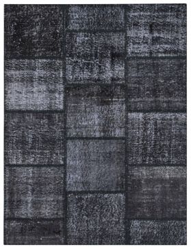 Patchwork Carpet 179 X 119 black