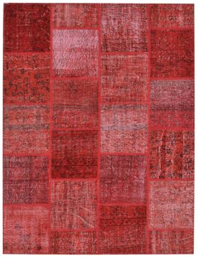 Patchwork Carpet 200 X 158 red 