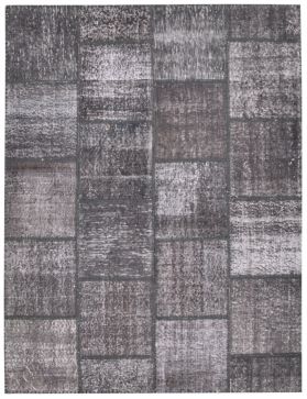 Patchwork Teppe 198 X 159 grå