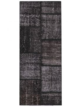 Patchwork Carpet 159 X 79 musta