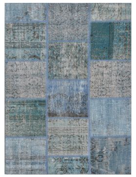 Patchwork Carpet 177 X 120 blue