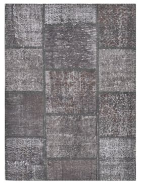 Patchwork Teppe 158 X 99 grå