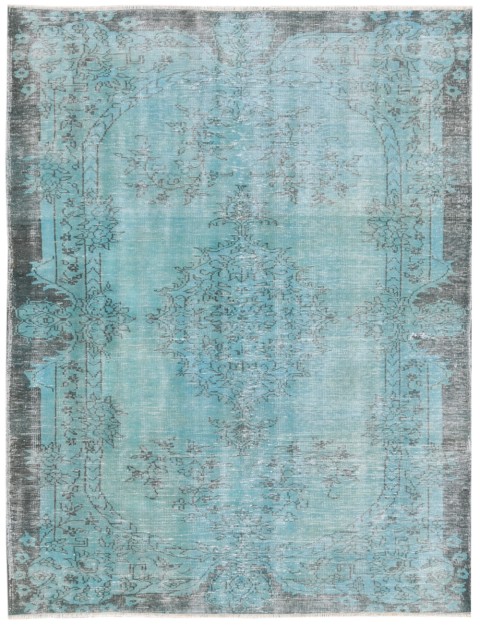 Blau Türkei Vintage Teppich 275 x 186 cm