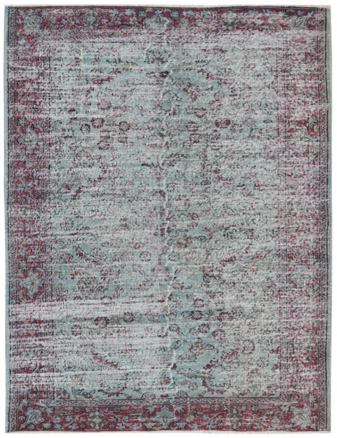 Blau Türkei Vintage Teppich 227 x 158 cm