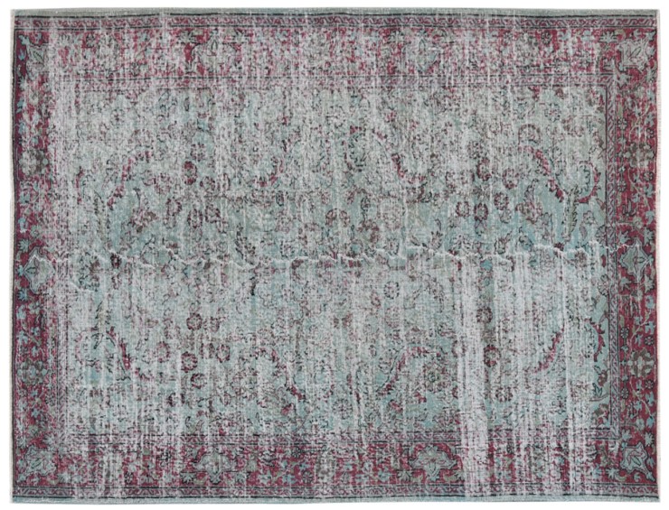 Blau Türkei Vintage Teppich 227 x 158 cm