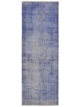 Blå Tyrkiet Vintage Tæppe 355 x 122 cm