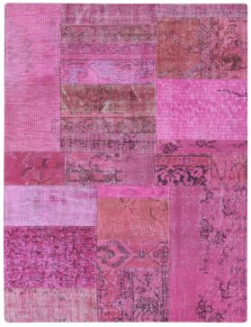 Alfombra patchwork 153 X 98 púrpura