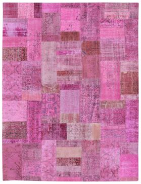 Patchwork Teppich 301 X 203 lila