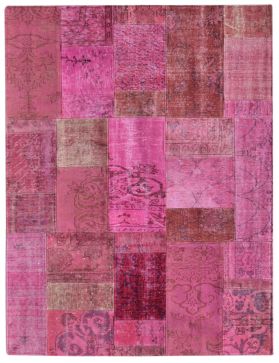 Patchwork Teppich 202 X 150 lila