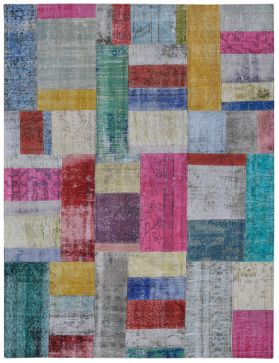 Patchwork Teppich  239 X 172 mehrfarbig