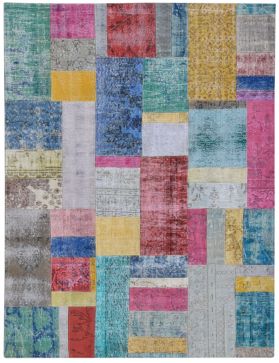Patchwork Teppich 240 X 173 mehrfarbig
