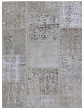 Patchwork Teppich 150 X 100 grau