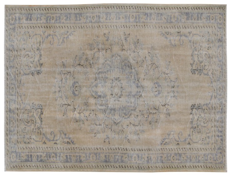 Beige Turco Tappeto Vintage 244 x 144 cm